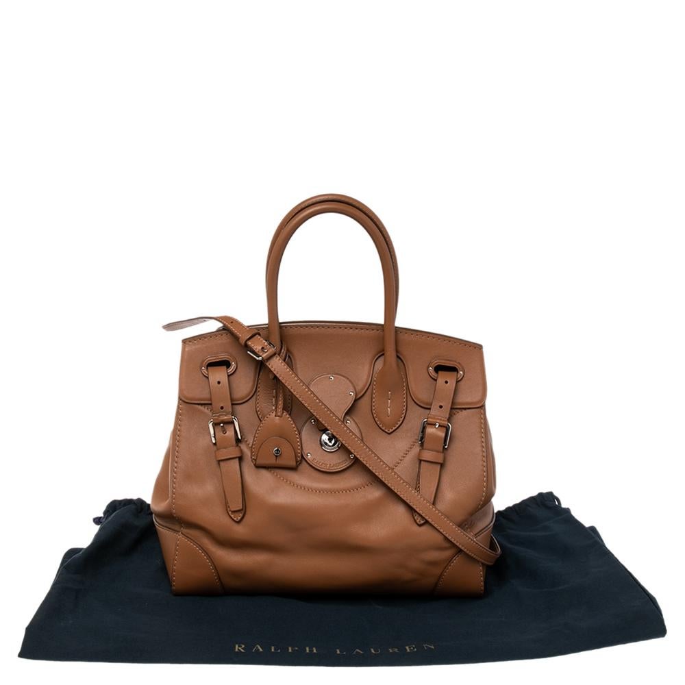 Ralph Lauren Tan Leather Ricky Satchel 6