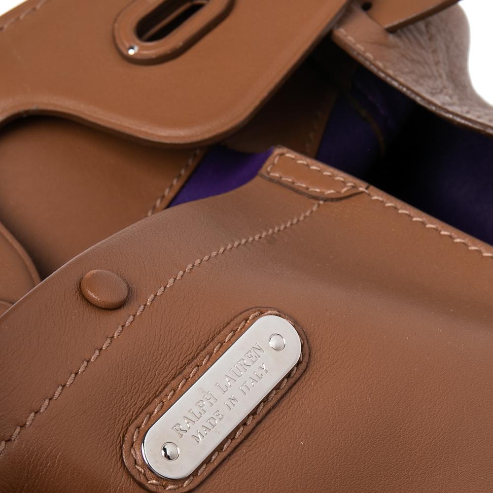 Women's Ralph Lauren Tan Leather Ricky Satchel