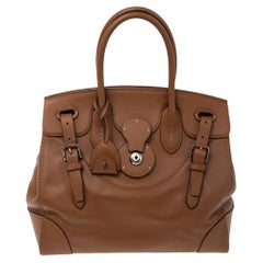Ralph Lauren Braune Ricky-Tasche aus Leder