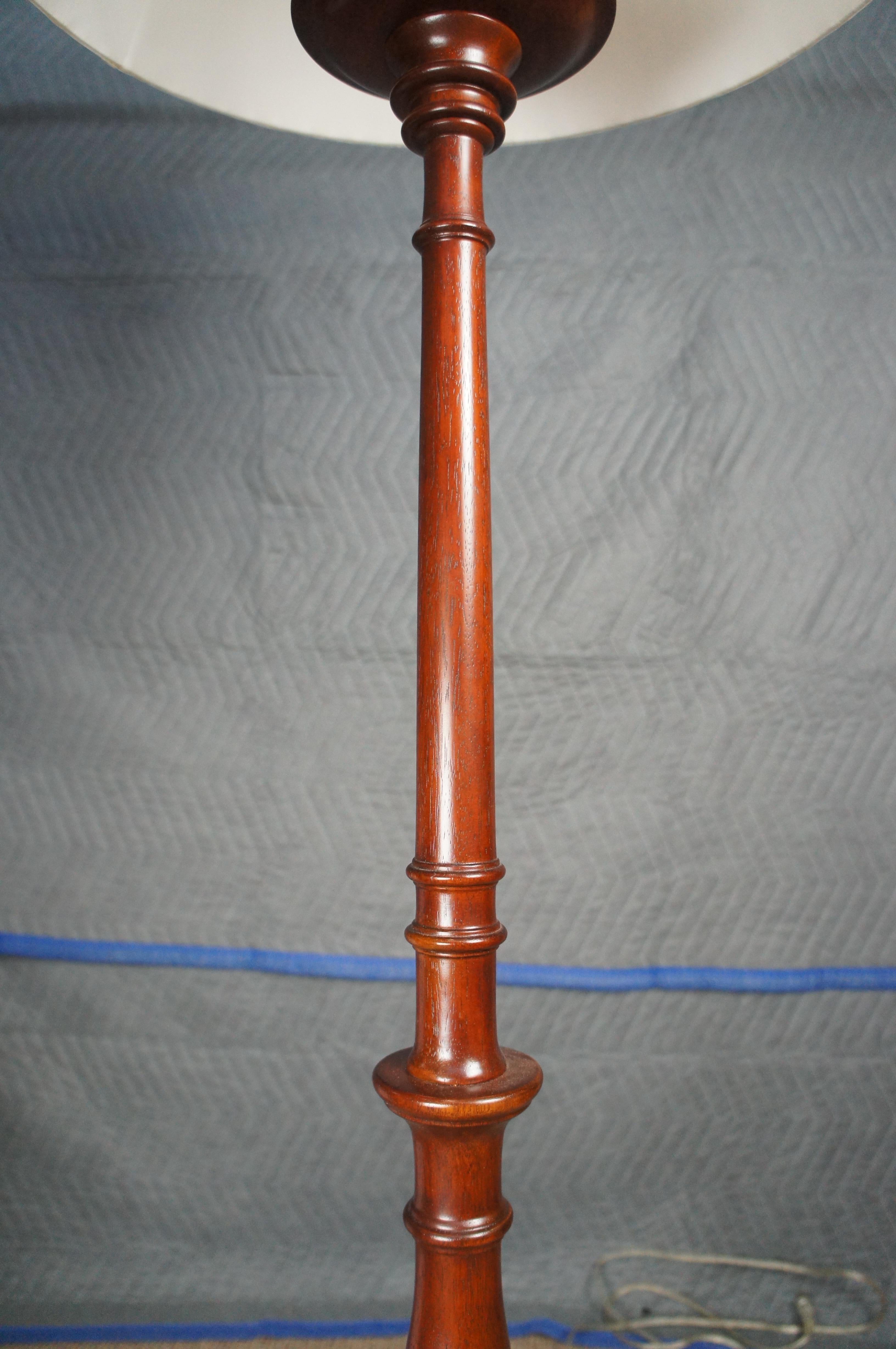 Ralph Lauren Traditionelle Mahagoni Kerze Stand Stehlampe Verstellbare Höhe 68