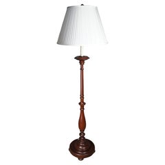 Ralph Lauren Traditionelle Mahagoni Kerze Stand Stehlampe Verstellbare Höhe 68"