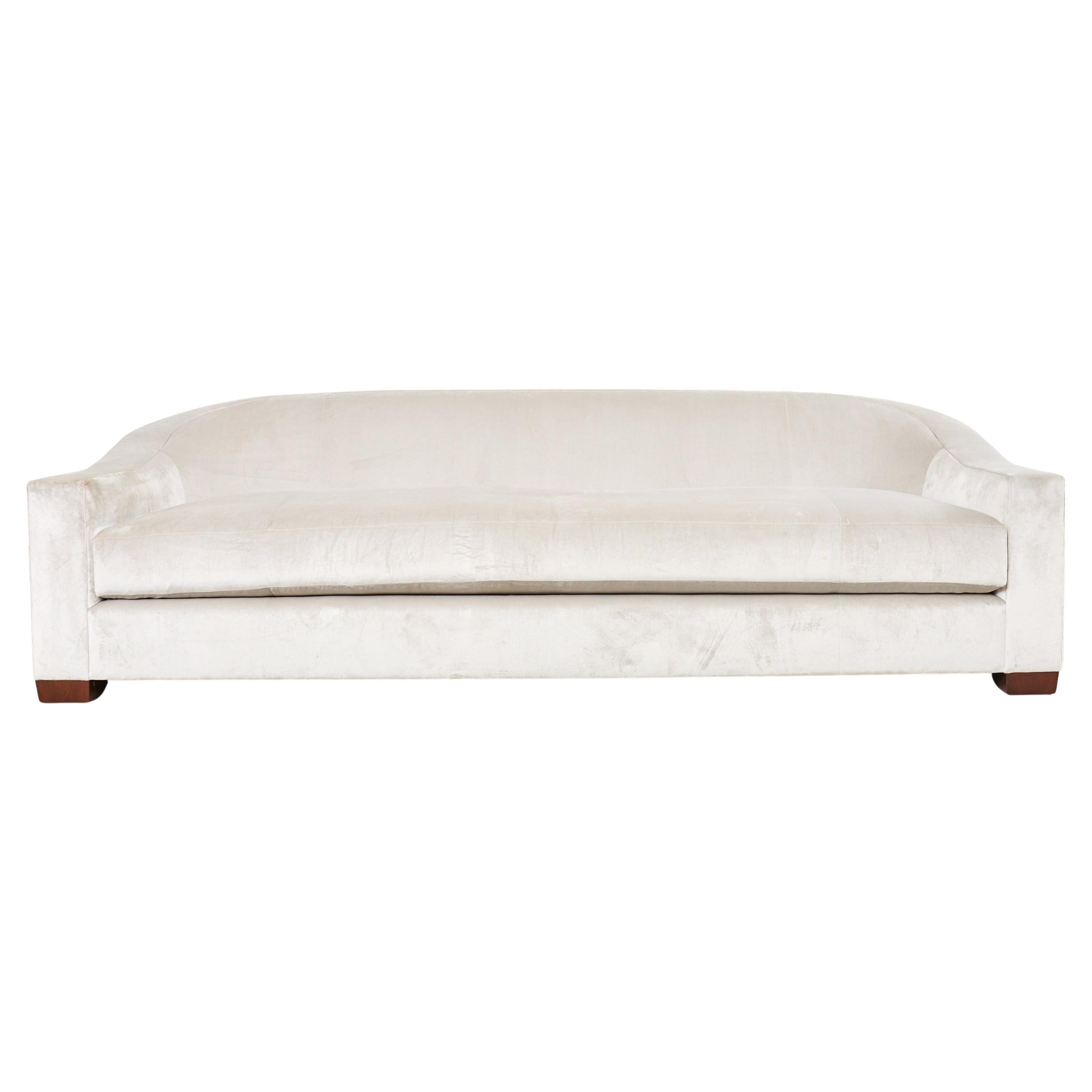Ralph Lauren Tremont Slope Arm Velvet Sofa For Sale