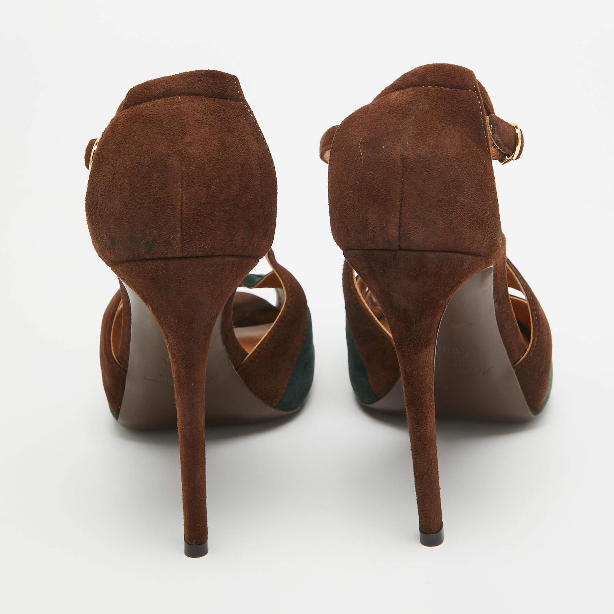 Ralph Lauren - Sandales en daim tricolores avec découpes à la cheville - Taille 38 Pour femmes en vente