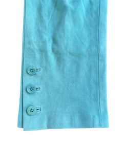 Ralph Lauren Turquoise Suede Capri Pants, Size 9