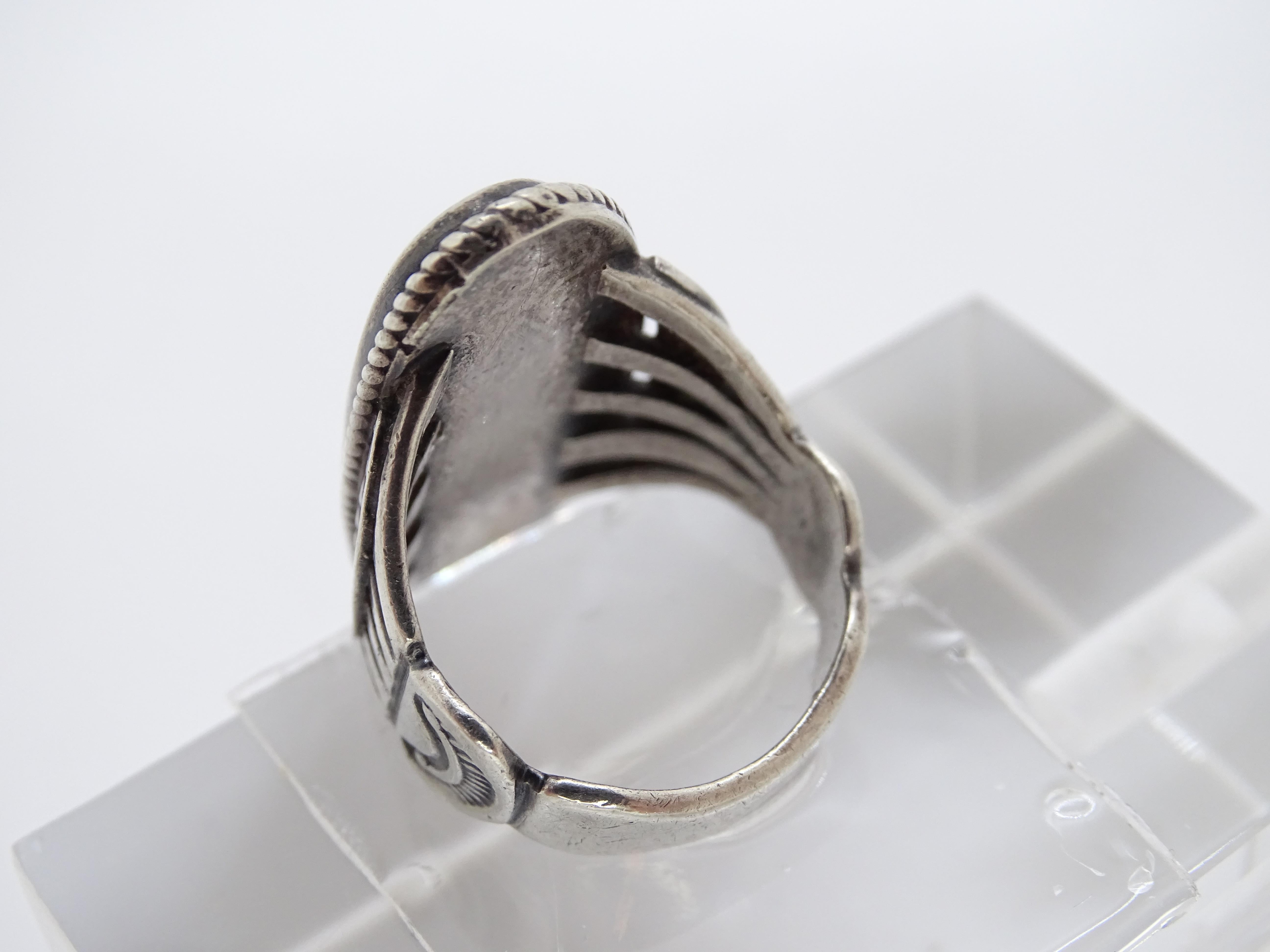 Ralph Lauren Turquesa Anillo Navajo vintage de turquesa natural y  plata 925 en venta 11