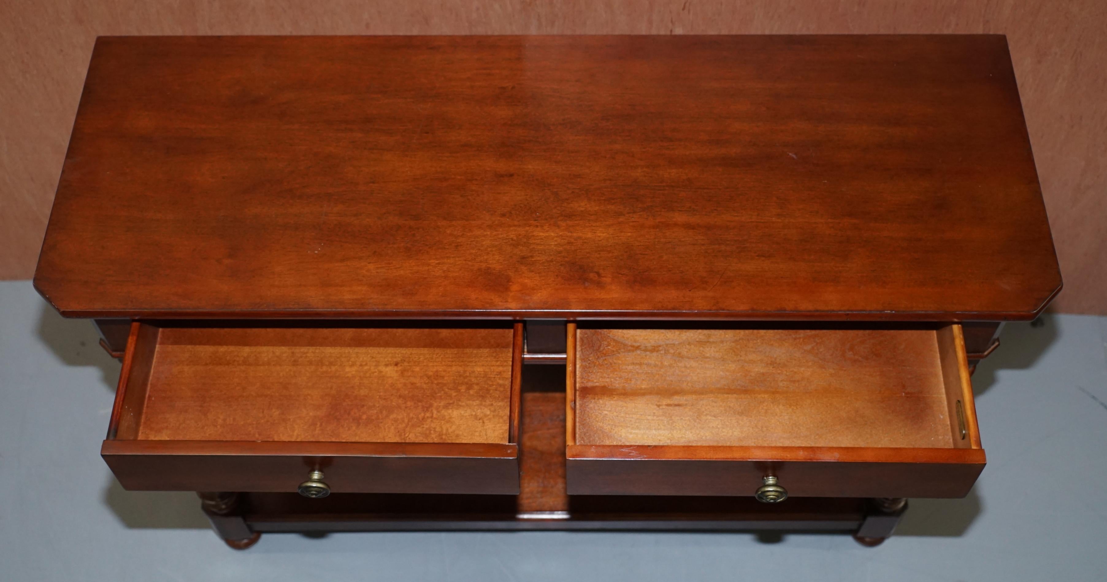 Ralph Lauren Twin Drawer American Hardwood Sideboard Lovely Designer Style For Sale 10