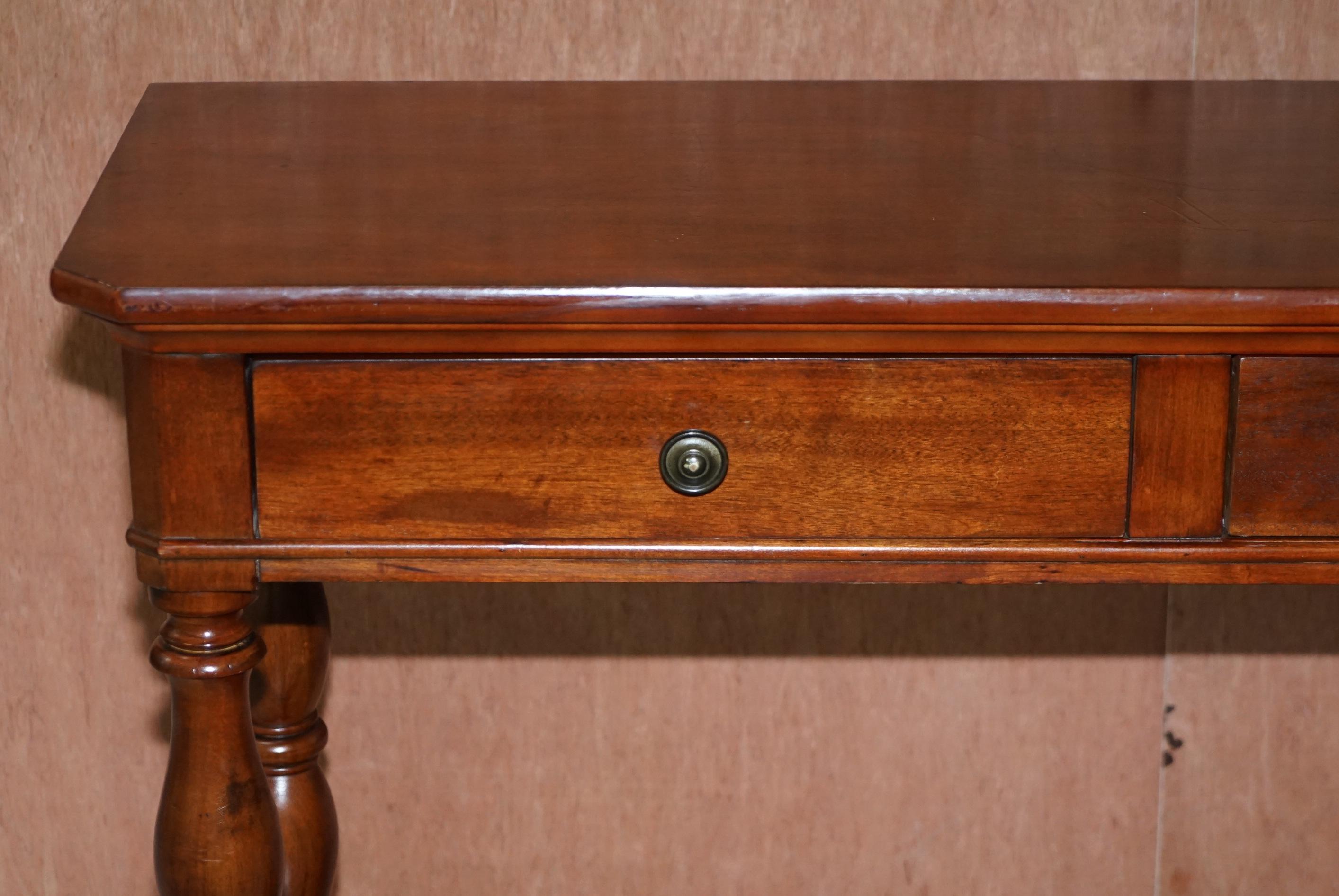 Hand-Crafted Ralph Lauren Twin Drawer American Hardwood Sideboard Lovely Designer Style For Sale