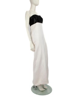 Ralph Lauren Two Tone Embellished Strapless Dress Size M