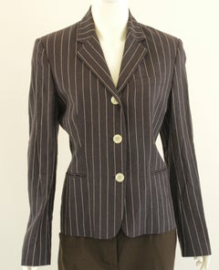 Ralph Lauren Vintage Black and White Pinstripe Blazer