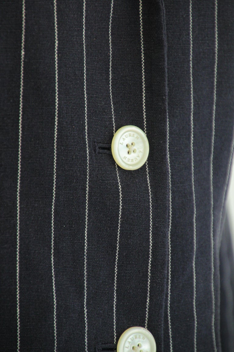 Classic Lauren Ralph Lauren Grey Pinstripe Blazer 42S JM182