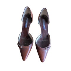 Ralph Lauren Vintage Brown Leather d'Orsay Pumps - Y2K/2000s