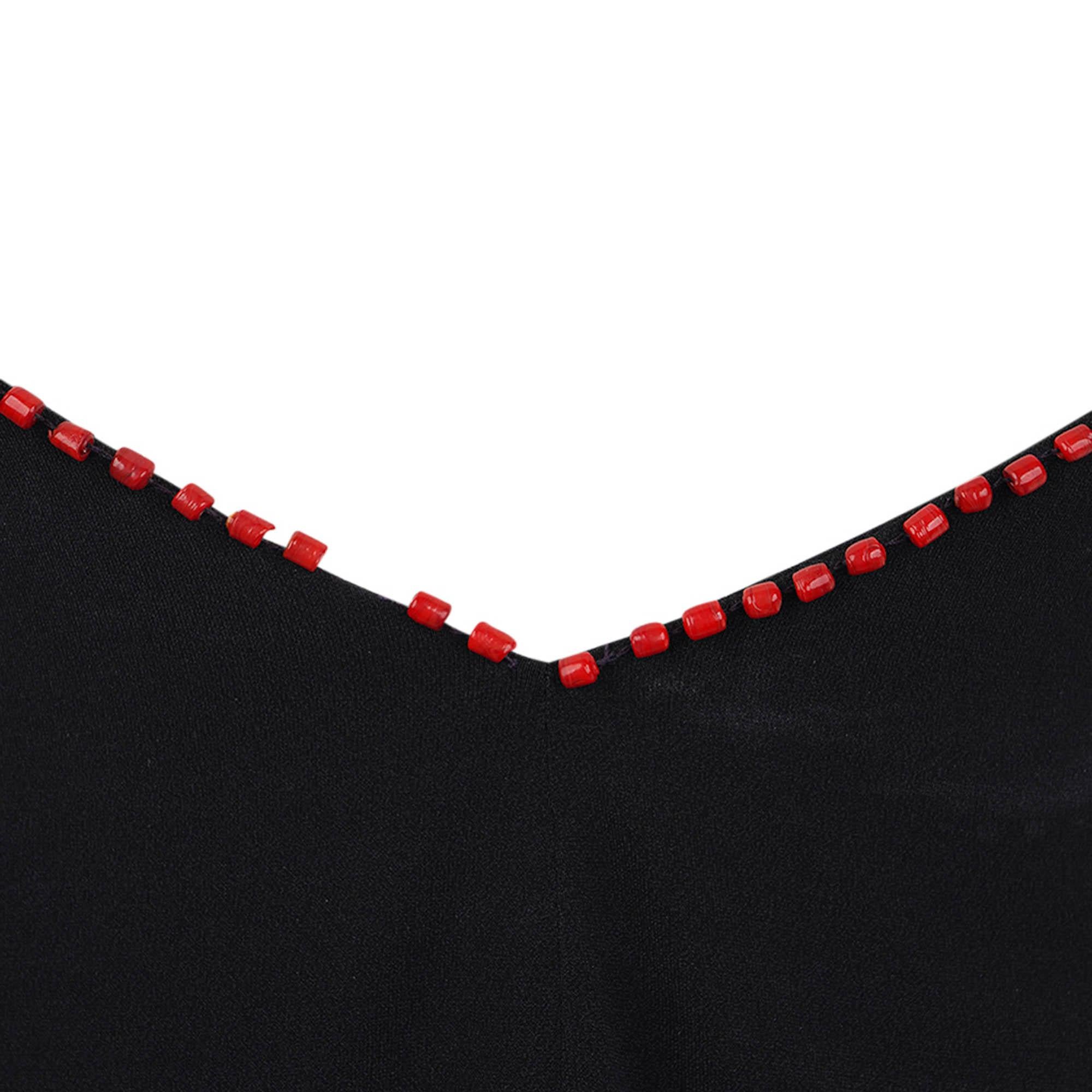 Ralph Lauren Vintage Halter Perlen Langes Schwarzes Kleid Purple Label im Angebot 6