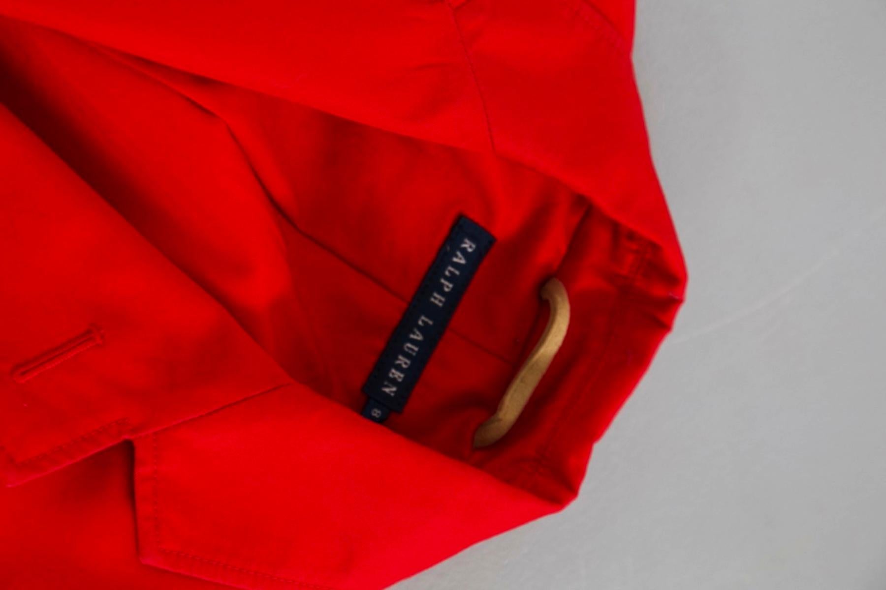 Ralph Lauren Vintage Red Blazer For Sale 5