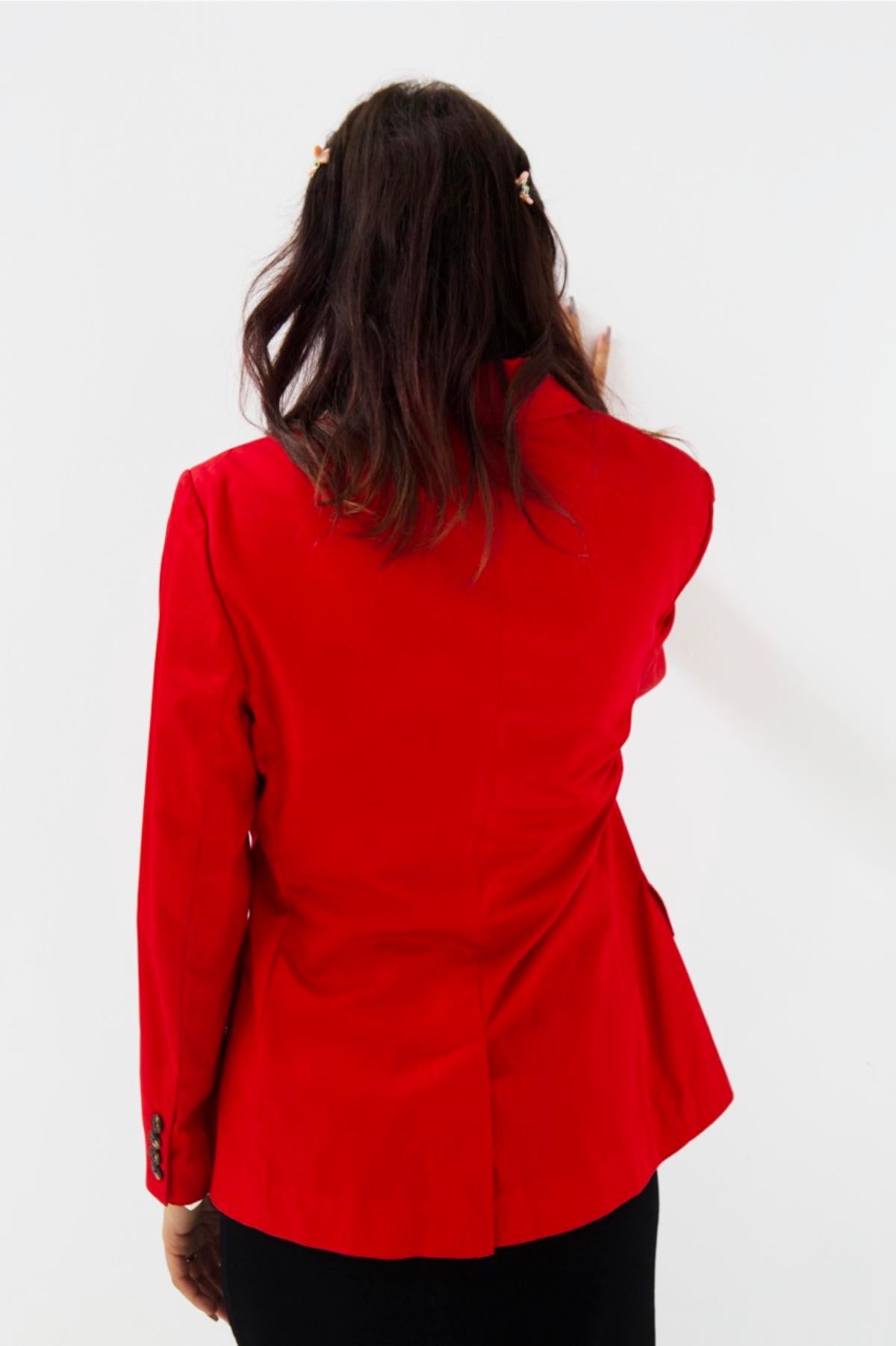 Women's Ralph Lauren Vintage Red Blazer For Sale