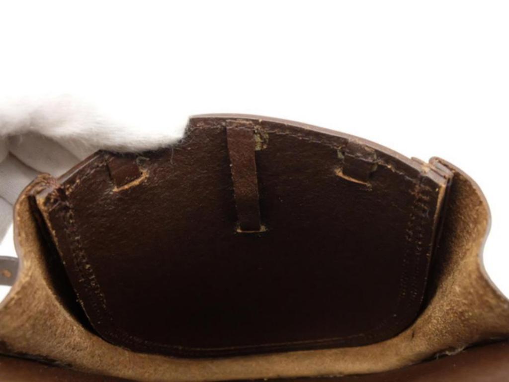 Women's Ralph Lauren Waist Pouch Fanny Pack Bum 231328 Brown Leather Cross Body Bag For Sale