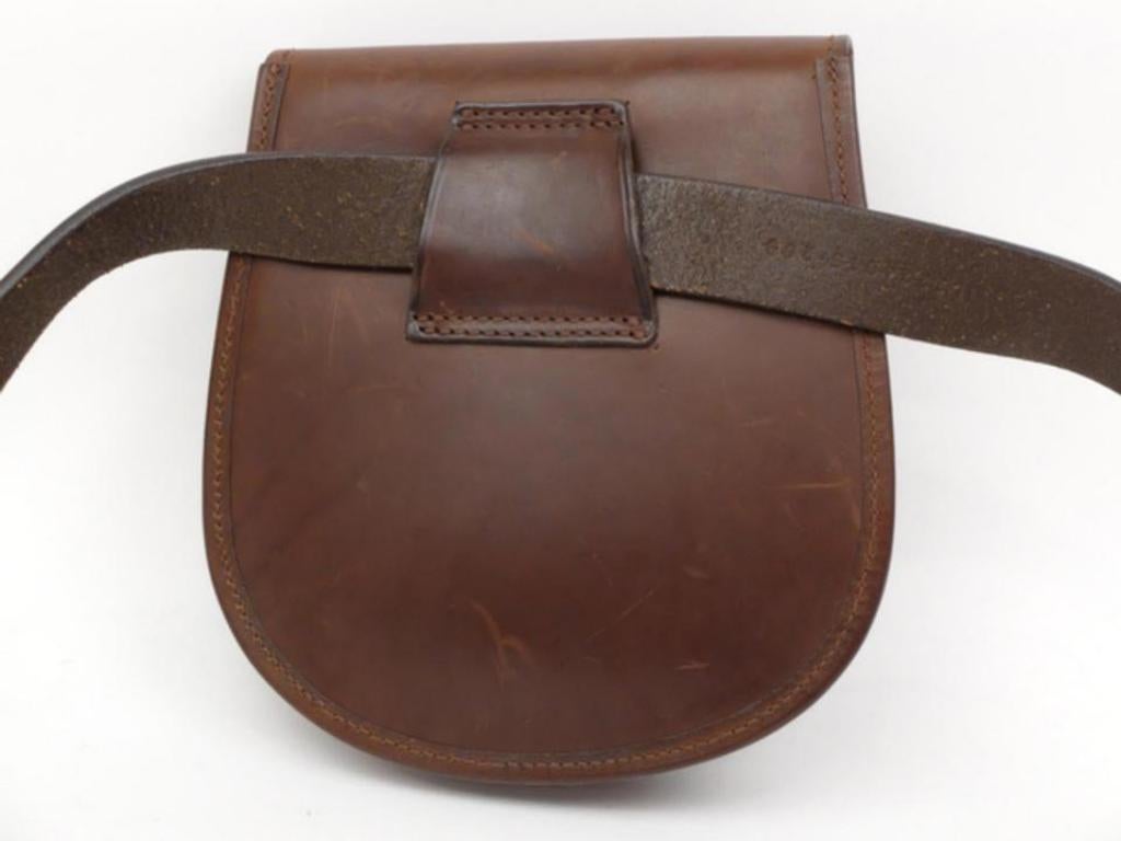 Ralph Lauren Waist Pouch Fanny Pack Bum 231328 Brown Leather Cross Body Bag For Sale 1