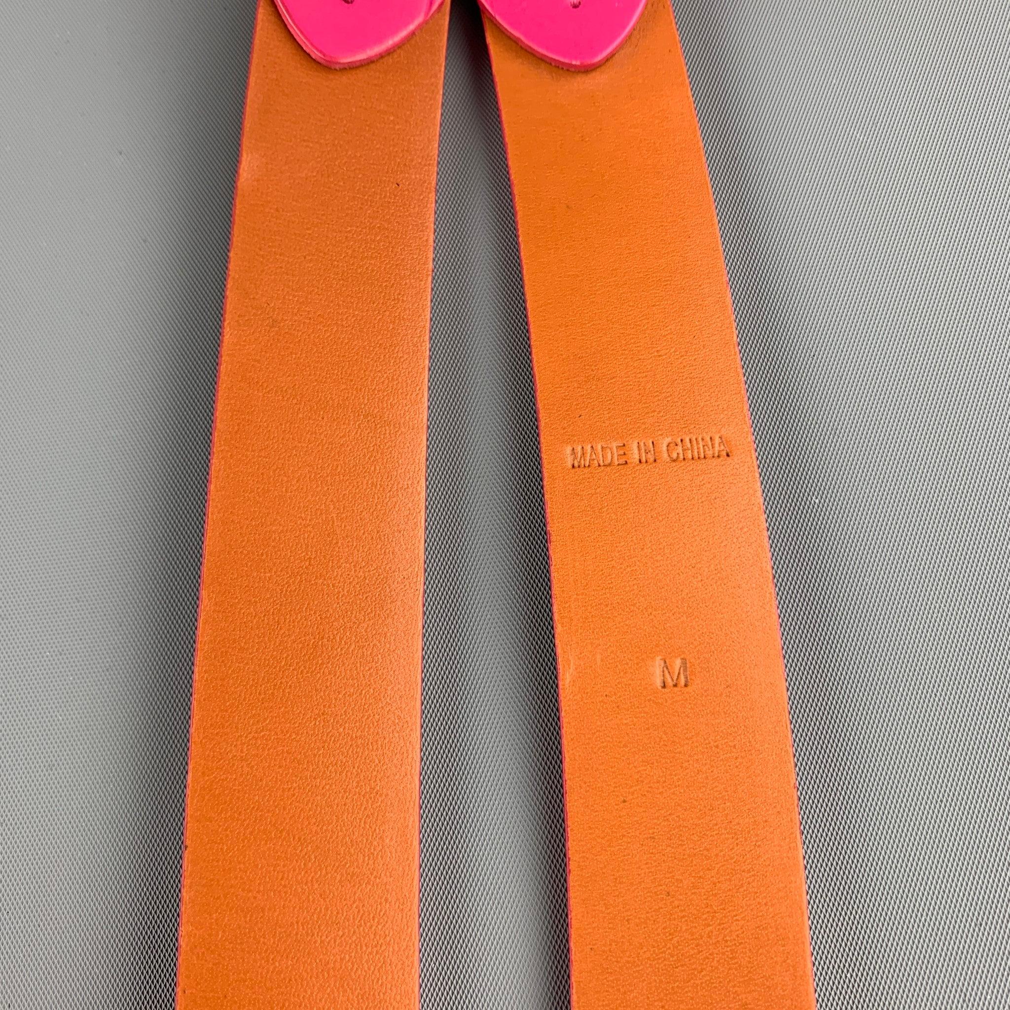 Women's RALPH LAUREN Waist Size M Pink Leather Belt For Sale