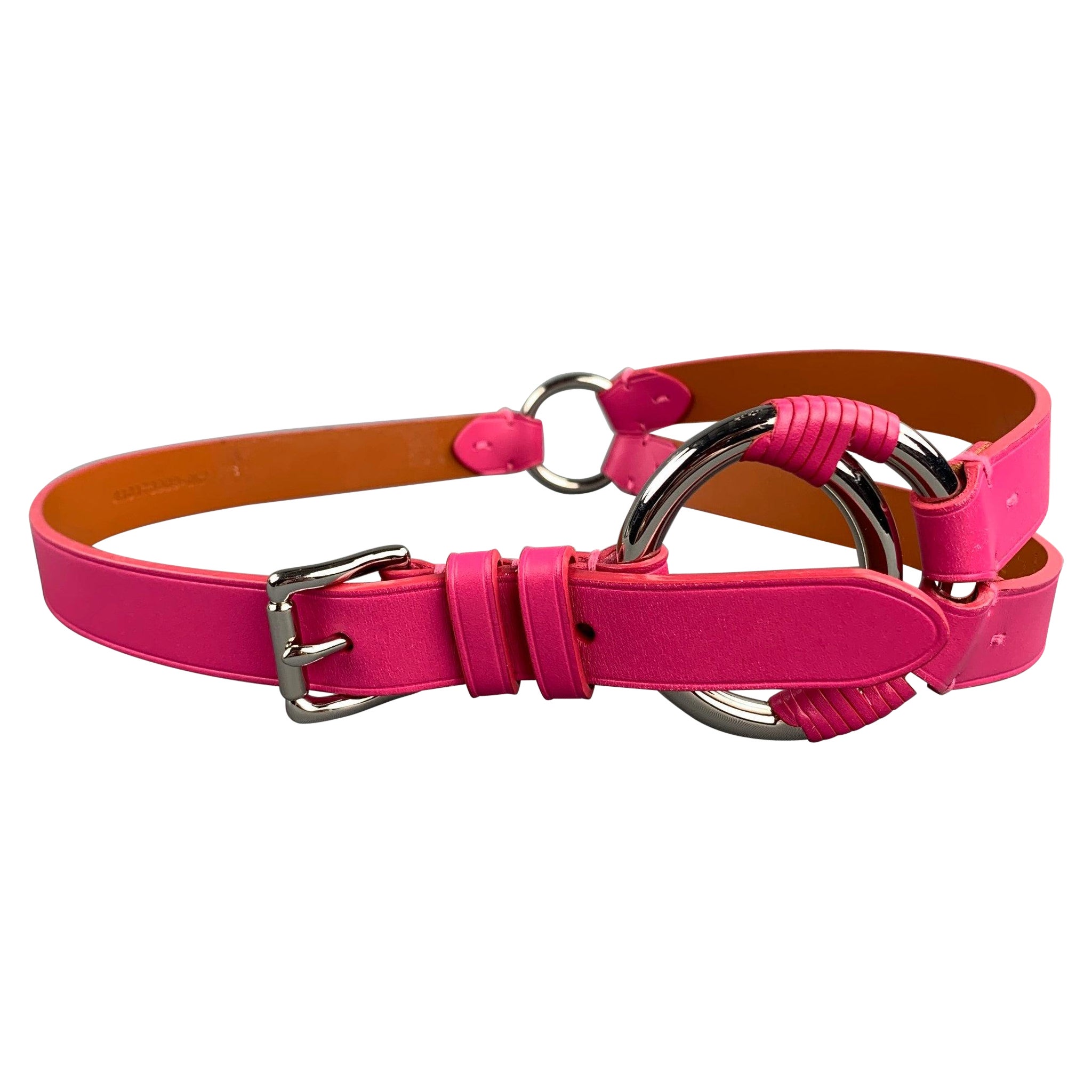 RALPH LAUREN Taille Größe M Rosa Ledergürtel