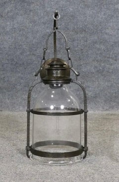 Ralph Lauren Wall Sconce in Aged Black Iron and Glass, 20th Century