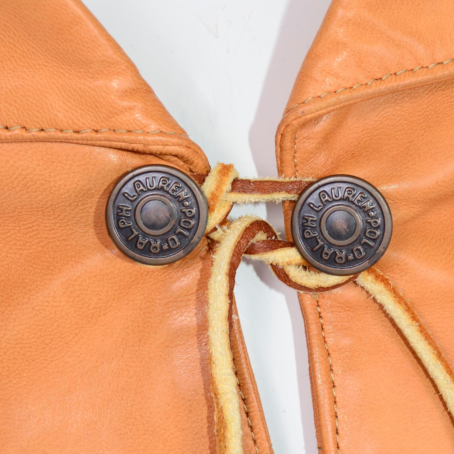 Women's or Men's Ralph Lauren Western Wear Vintage Lambskin Leather Vest