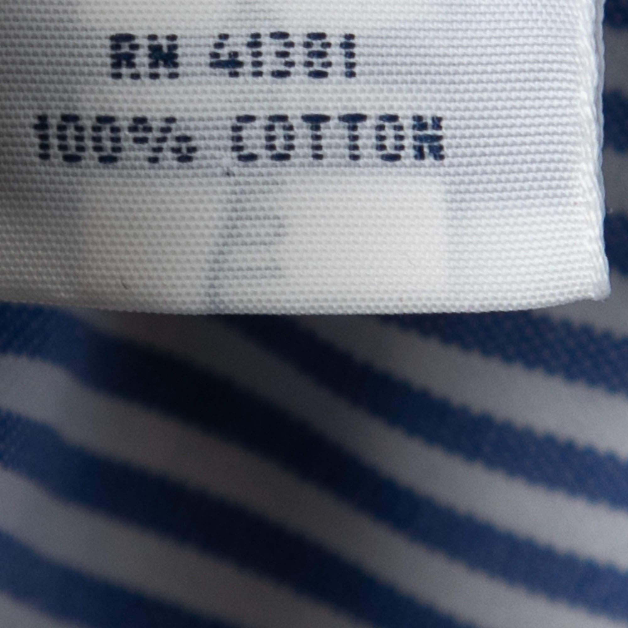 Uomo Ralph Lauren White/Blue Camicia a maniche intere in cotone a righe S.