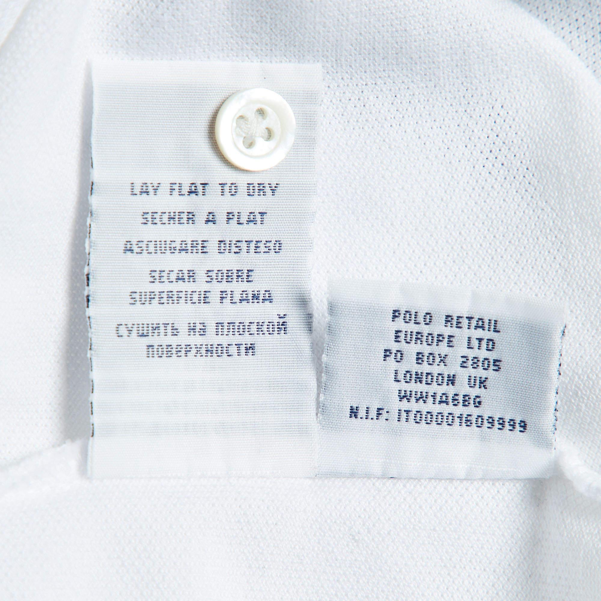 De las mujeres Polo Ralph Lauren Blanco Algodón Piqué Logotipo Adornado L en venta