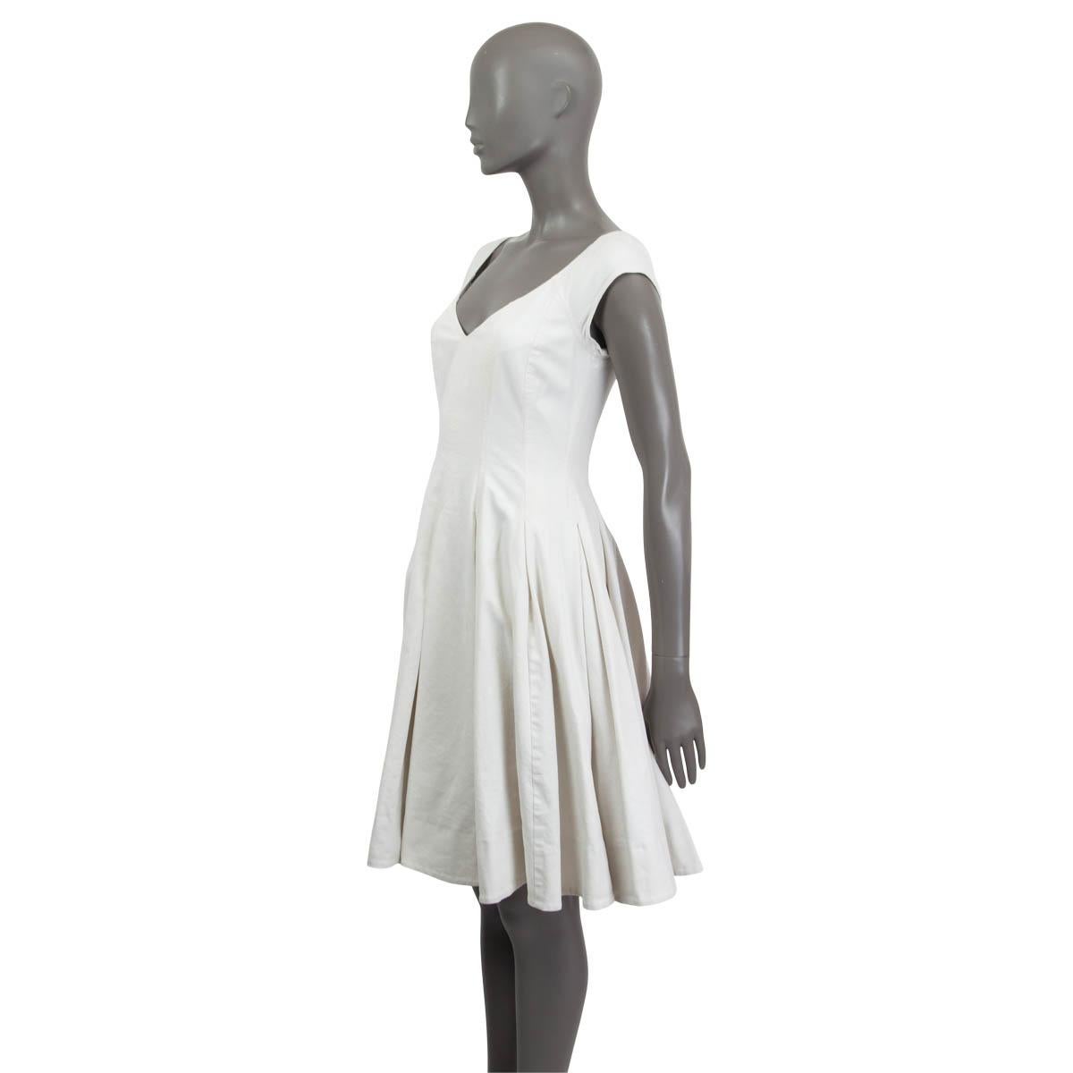 ralph lauren white pleated dress
