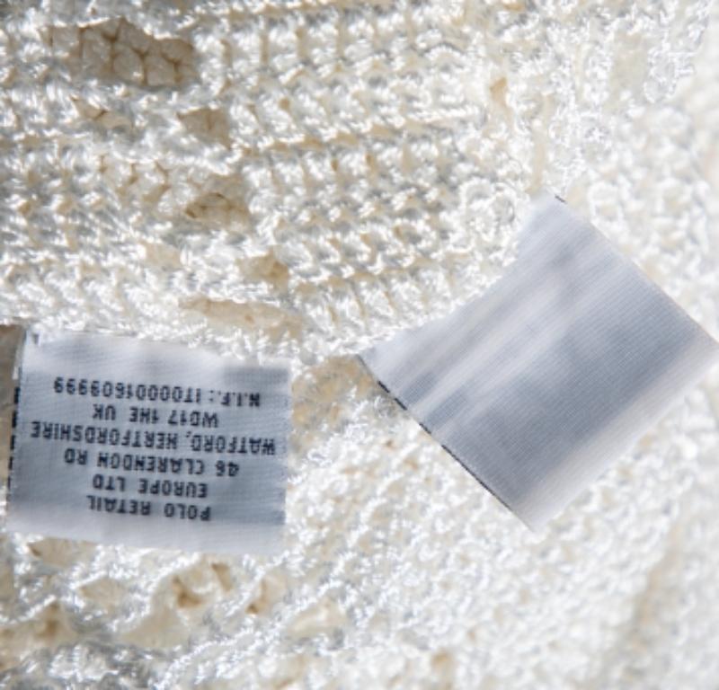 Donna Ralph Lauren - Top a maniche lunghe in maglia traforata M. in vendita