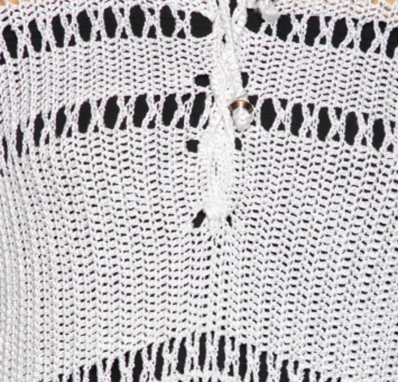 Ralph Lauren - Top a maniche lunghe in maglia traforata M. in vendita 1