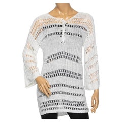 Ralph Lauren - Top a maniche lunghe in maglia traforata M.