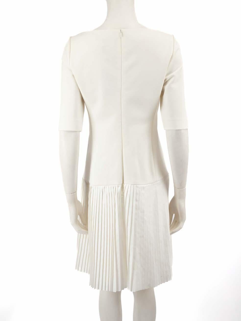 Gray Ralph Lauren White Pleated Skirt Dress Size XL For Sale