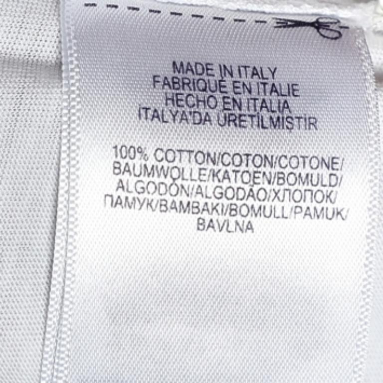 Ralph Lauren St.Barths - T-shirt blanc imprimé en coton orné de sequins S en vente 1