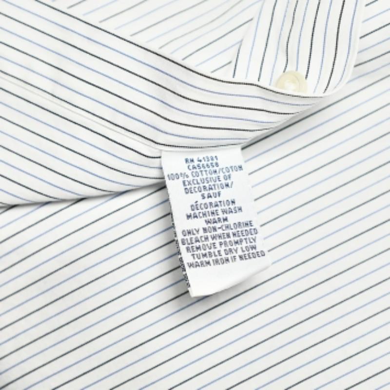 Uomo Ralph Lauren - Camicia in cotone a righe bianche con bottoni sul davanti 3XB in vendita
