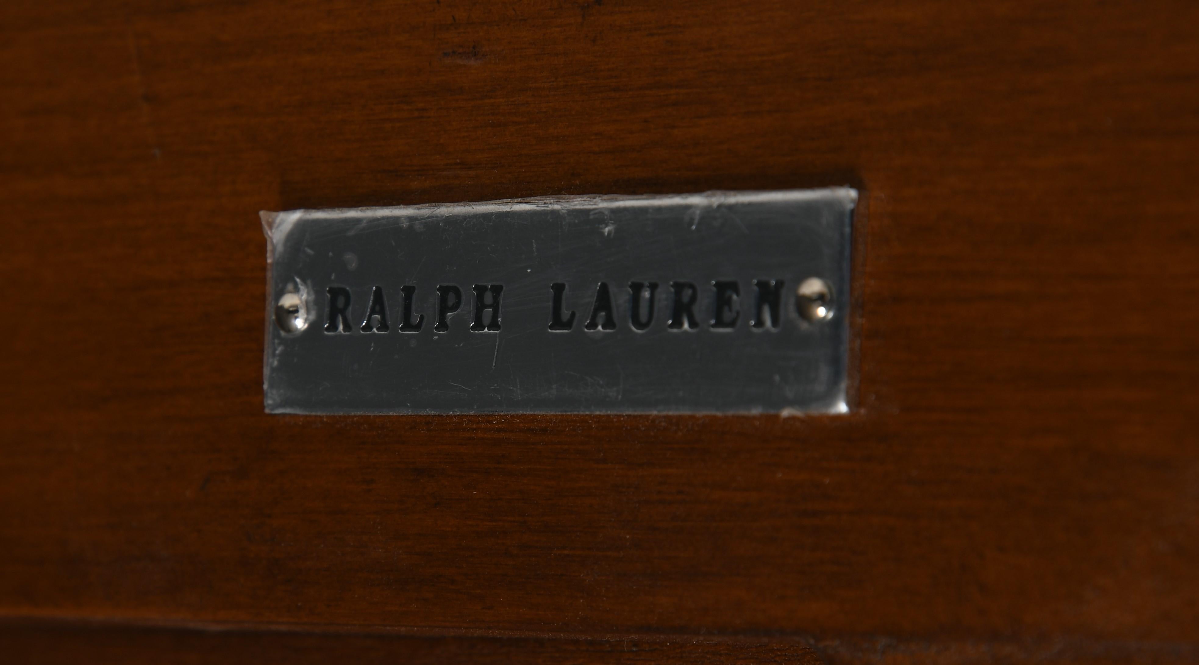 Leather Ralph Lauren Wicker Trunk Coffee Table