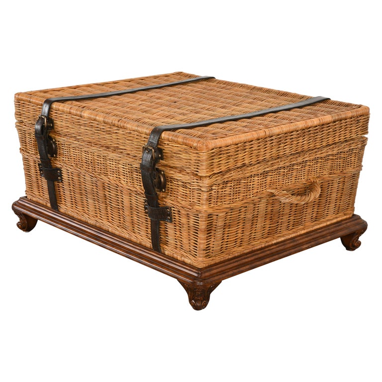 Ralph Lauren Wicker Trunk Coffee Table at 1stDibs