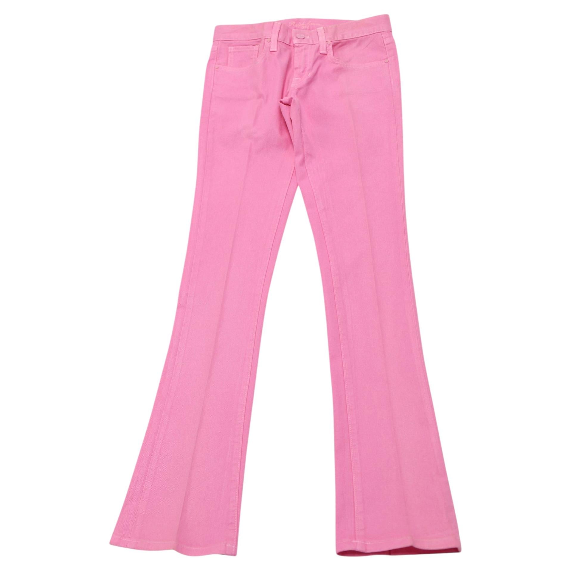 Jean à jambes larges Ralph Lauren en coton rose