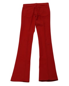 Ralph Lauren Wide Leg Jeans in Red Cotton