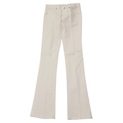 Ralph Lauren Wide Leg Pants in White Cotton