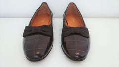 Ralph Lauren Wild Crocodile Leather Ballet Flats With Wooden Sole. New. Size 39