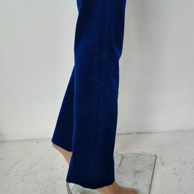 Ralph Lauren Woman cobalt-blue corduroy straight-leg trousers – size US 6 / IT 4 in vendita 6