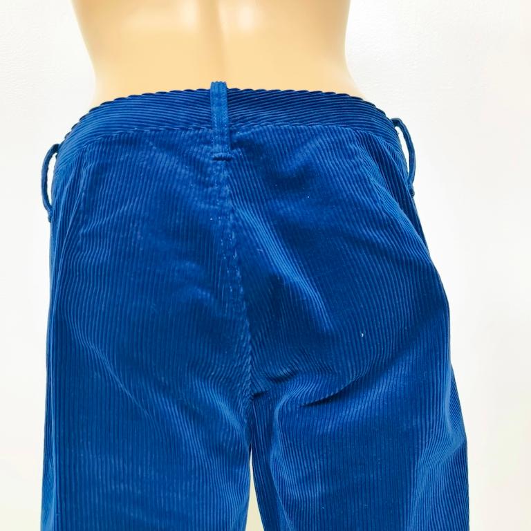 Ralph Lauren Woman cobalt-blue corduroy straight-leg trousers – size US 6 / IT 4 in vendita 8