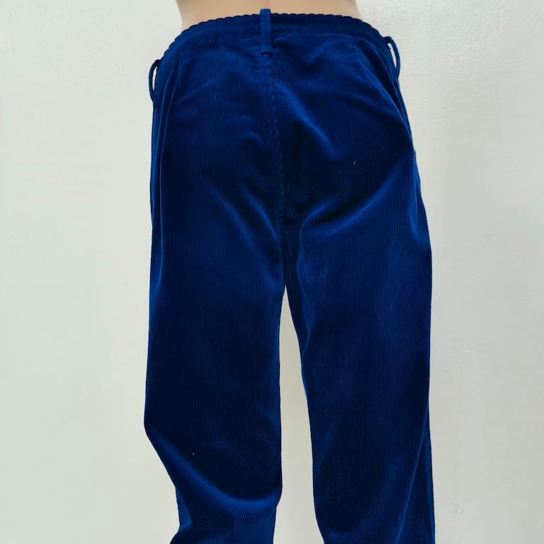 Ralph Lauren Woman cobalt-blue corduroy straight-leg trousers – size US 6 / IT 4 in vendita 9