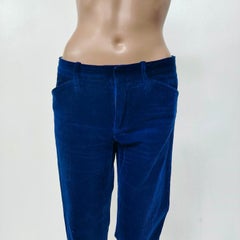 Ralph Lauren Woman cobalt-blue corduroy straight-leg trousers - size US 6 / IT 4