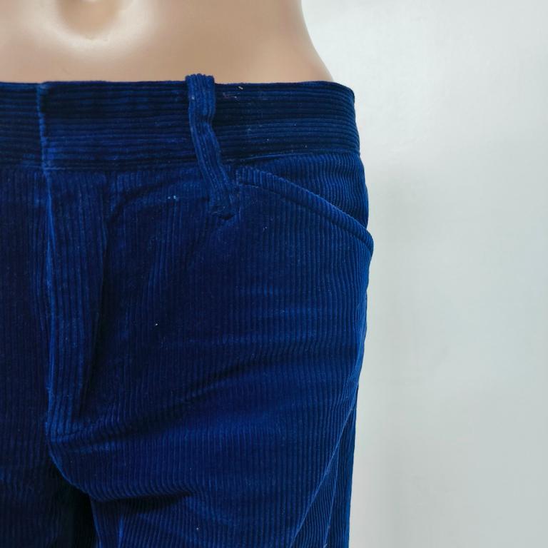 Ralph Lauren Woman cobalt-blue corduroy straight-leg trousers – size US 6 / IT 4 in vendita 2