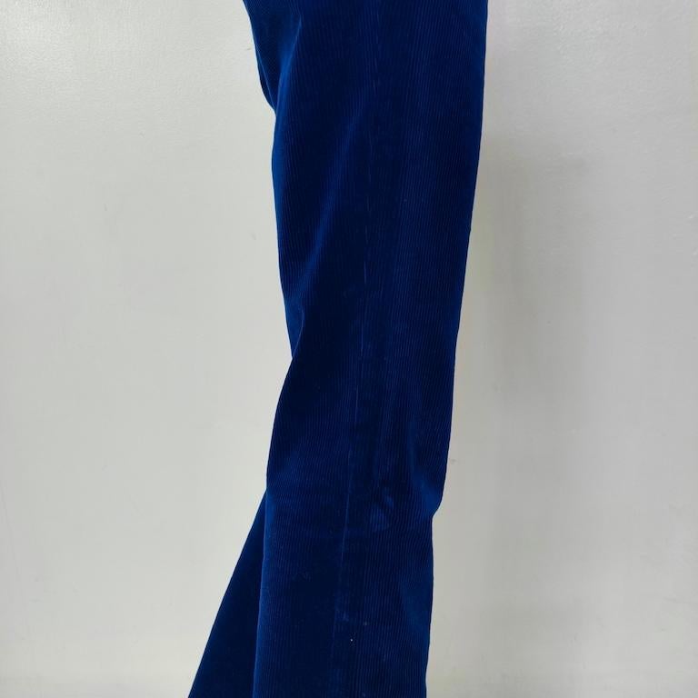 Ralph Lauren Woman cobalt-blue corduroy straight-leg trousers – size US 6 / IT 4 in vendita 5