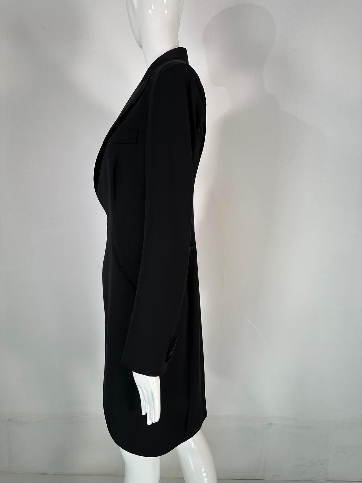 Ralph Lauren Women's Black Fine Wool & Silk Cutaway Evening Tail Coat 8 7