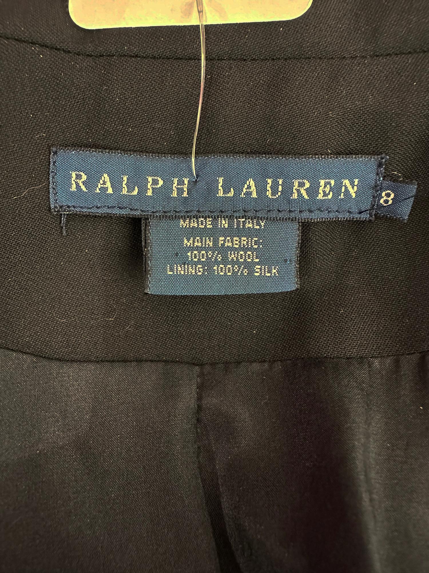Ralph Lauren Women's Black Fine Wool & Silk Cutaway Evening Tail Coat 8 For Sale 12