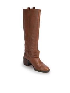 Ralph Lauren Women's Lauren Ralph Lauren Brown Leather Knee Boots