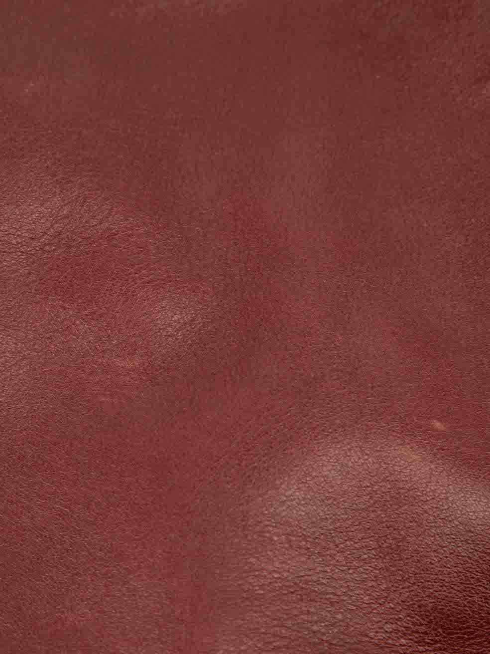 Ralph Lauren Women's Lauren Ralph Lauren Burgundy Leather Hobo Shoulder Bag For Sale 3