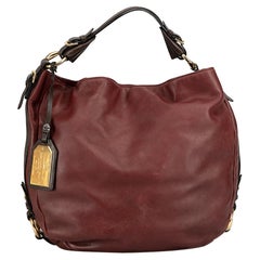 Ralph Lauren Women's Lauren Ralph Lauren Burgundy Leather Hobo Shoulder Bag